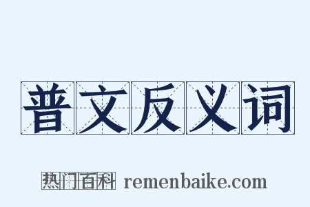 普文反义词是什么意思的图片